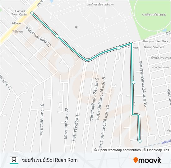 1316 รถบัส แผนที่สายรถ