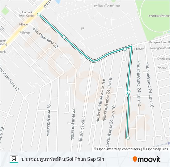 1316 รถบัส แผนที่สายรถ