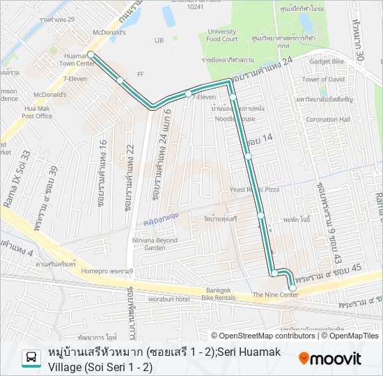 1316 รถบัส แผนที่สายรถ