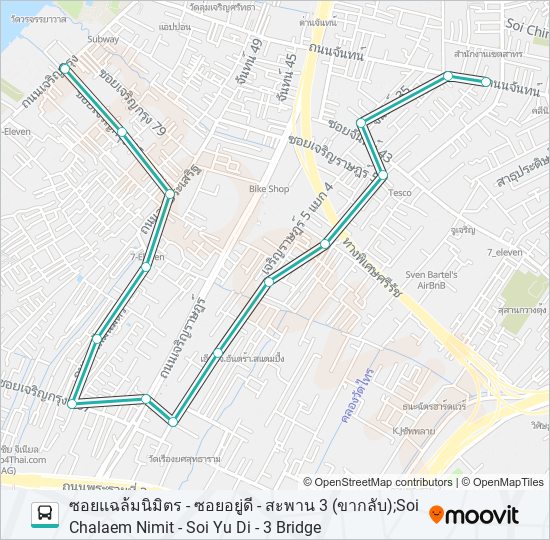 1319 รถบัส แผนที่สายรถ