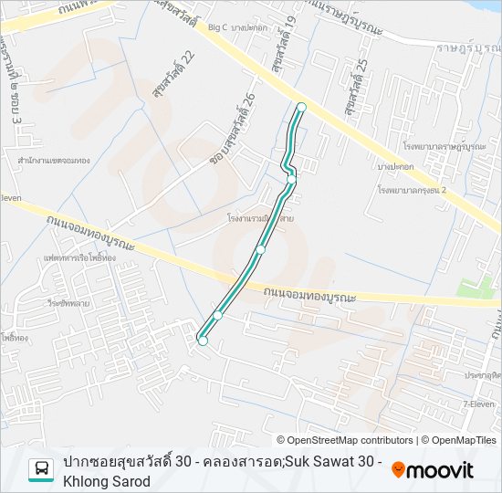 1451 รถบัส แผนที่สายรถ