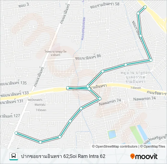 1533 Bus Line Map