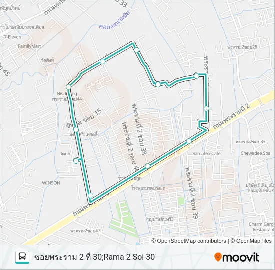 1534 รถบัส แผนที่สายรถ