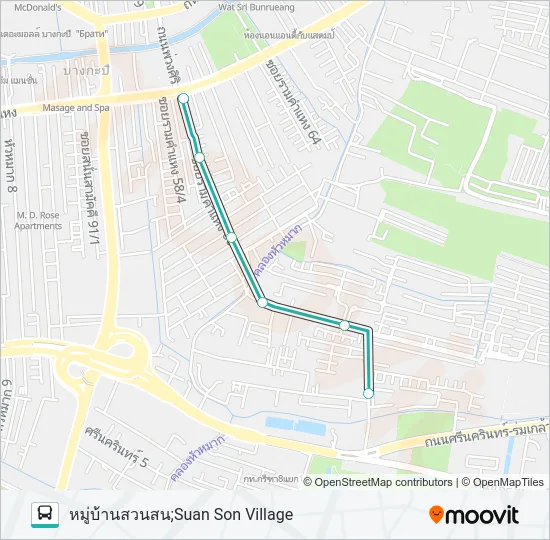 1536 Bus Line Map