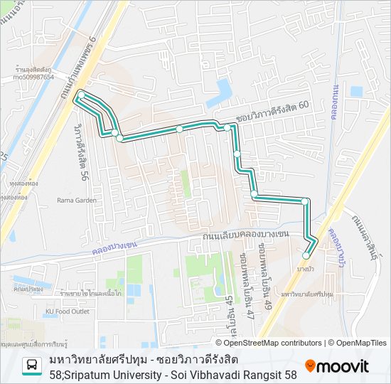 1544 bus Line Map