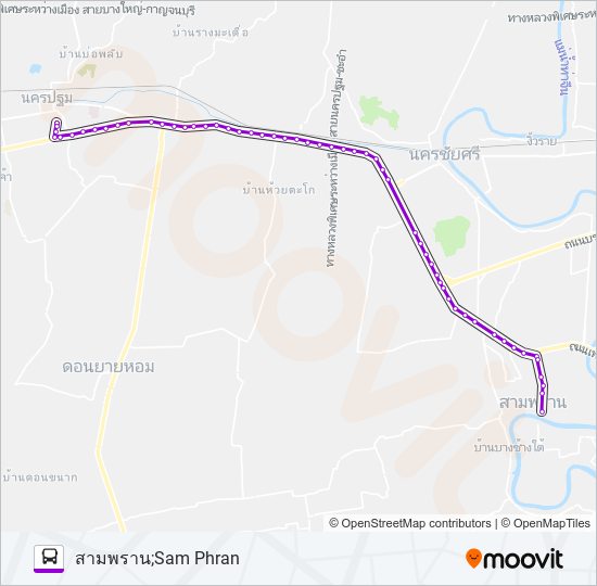 1703 รถบัส แผนที่สายรถ