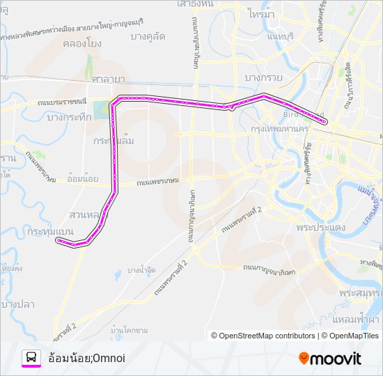 ต.143 รถบัส แผนที่สายรถ