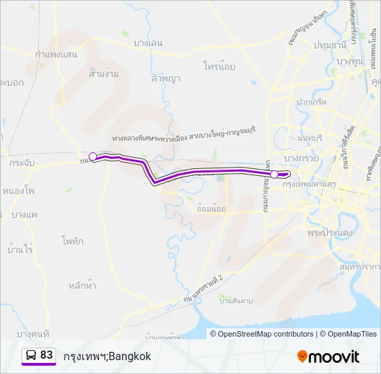83 Bus Line Map
