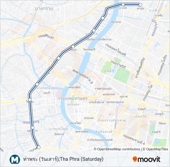 BLUE รถไฟใต้ดิน แผนที่สายรถ