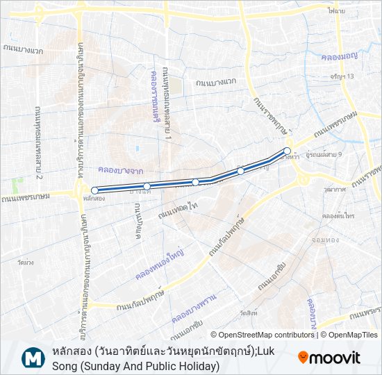 BLUE รถไฟใต้ดิน แผนที่สายรถ