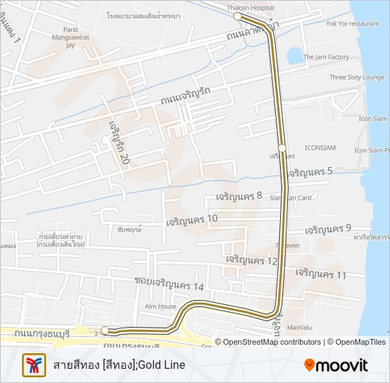 GOLD SkyTrain แผนที่สายรถ