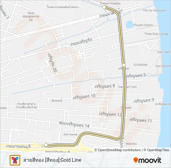 GOLD SkyTrain Line Map