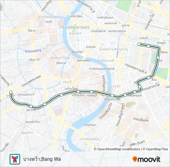 SILOM SkyTrain Line Map