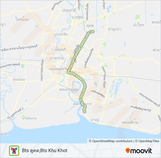 SUKHUMVIT SkyTrain แผนที่สายรถ