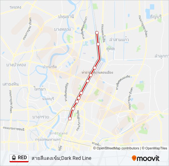 RED SkyTrain แผนที่สายรถ