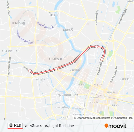 RED SkyTrain Line Map