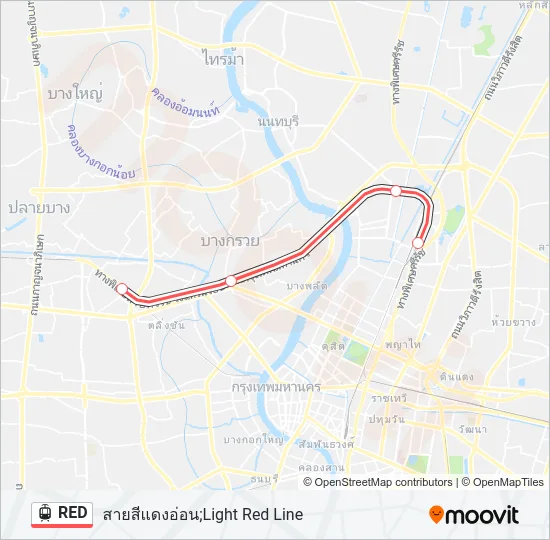 RED SkyTrain Line Map