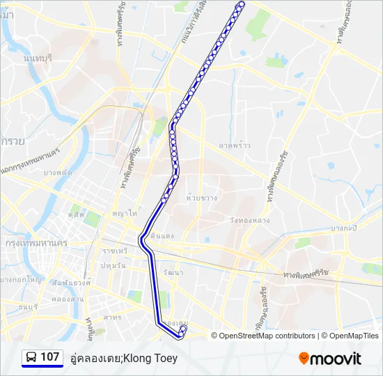 107 Bus Line Map