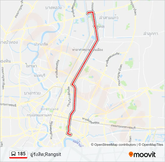 185 Bus Line Map