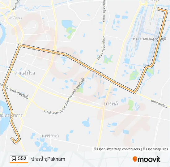 552 Bus Line Map