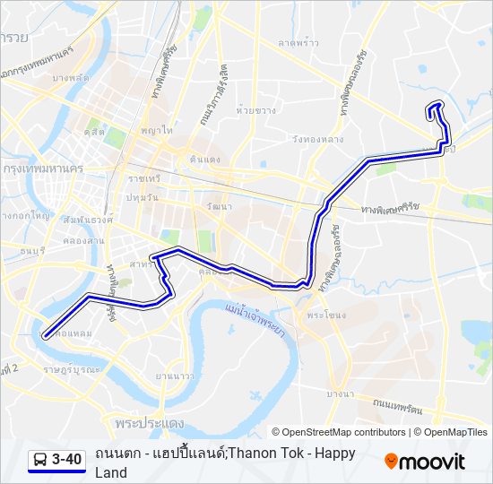 3-40 รถบัส แผนที่สายรถ