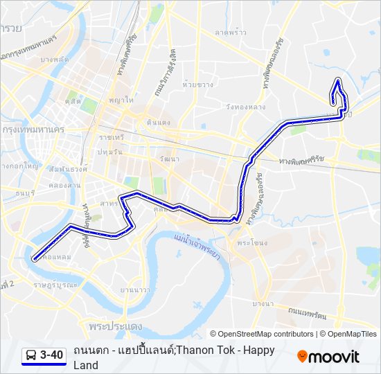 3-40 รถบัส แผนที่สายรถ