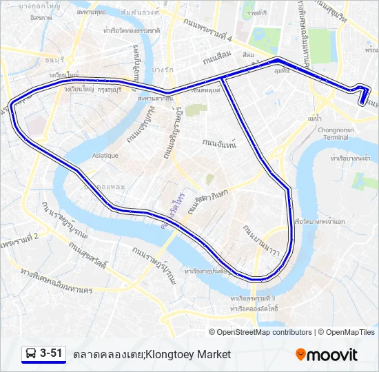 3-51 Bus Line Map