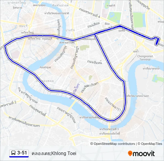 3-51 Bus Line Map