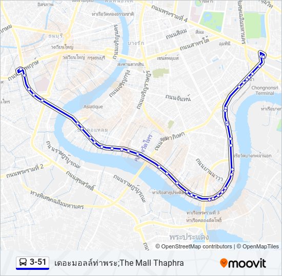 3-51 รถบัส แผนที่สายรถ