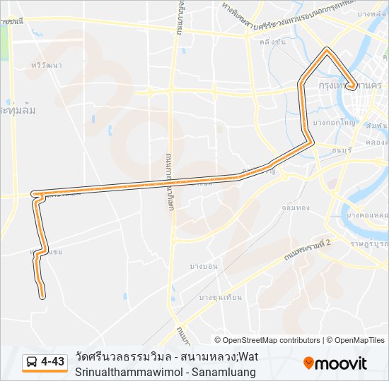 4-43 รถบัส แผนที่สายรถ