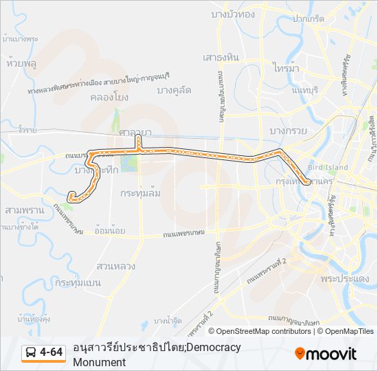 4-64 รถบัส แผนที่สายรถ
