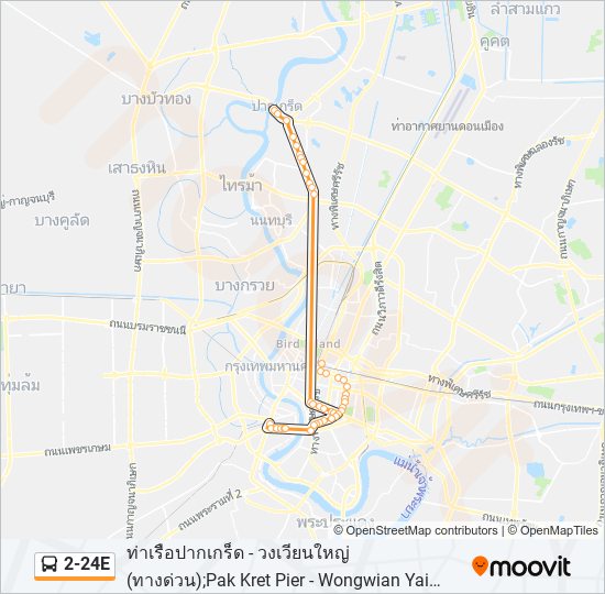 2-24E รถบัส แผนที่สายรถ