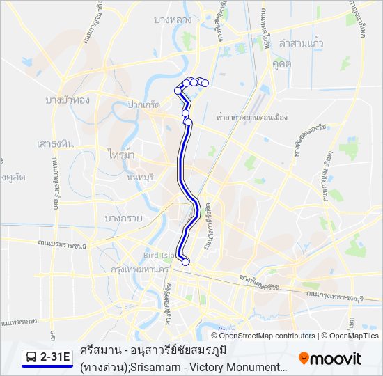 2-31E รถบัส แผนที่สายรถ