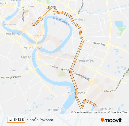 3-12E Bus Line Map