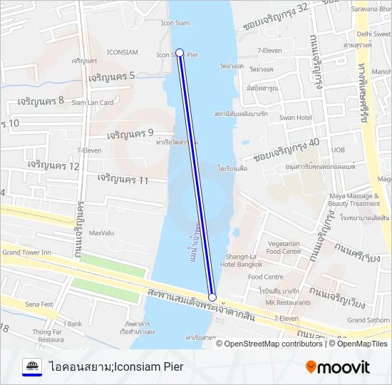 เรือข้ามฟาก Ferry Line Map
