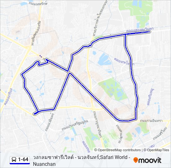1-64 รถบัส แผนที่สายรถ