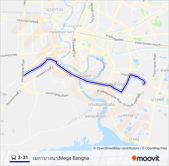 3-31 รถบัส แผนที่สายรถ