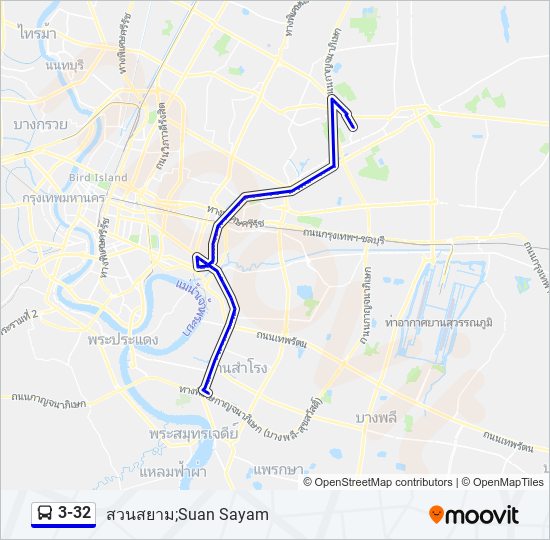 3-32 รถบัส แผนที่สายรถ