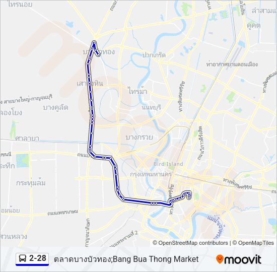 2-28 รถบัส แผนที่สายรถ