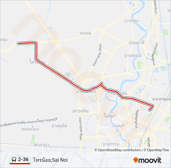 2-36 รถบัส แผนที่สายรถ