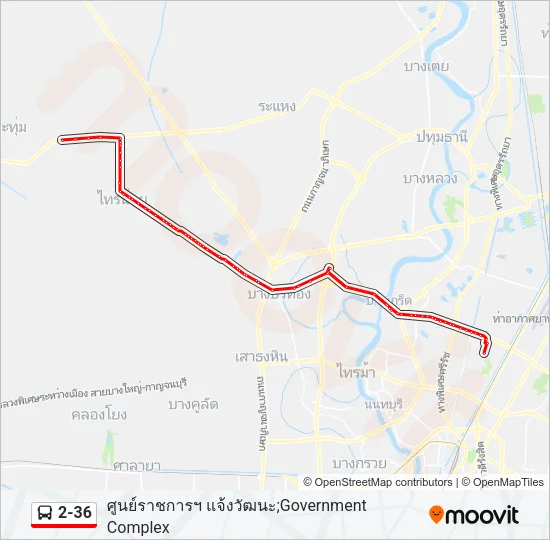 2-36 Bus Line Map