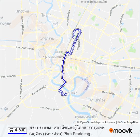 4-33E รถบัส แผนที่สายรถ