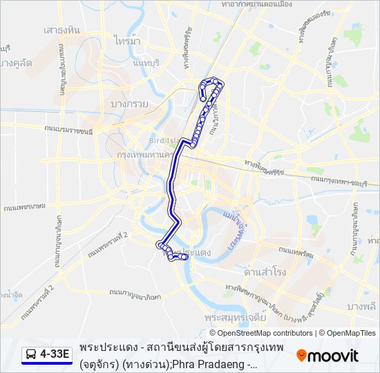 4-33E รถบัส แผนที่สายรถ