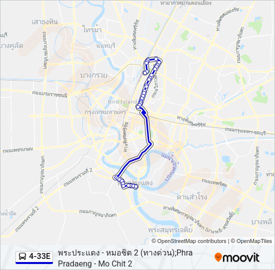 4-33E รถบัส แผนที่สายรถ