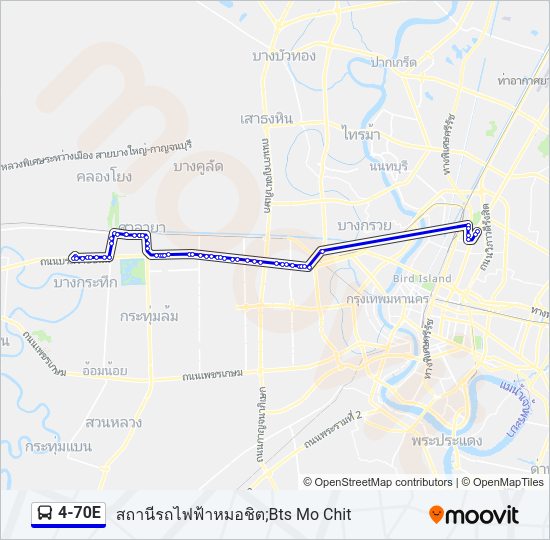 4-70E รถบัส แผนที่สายรถ