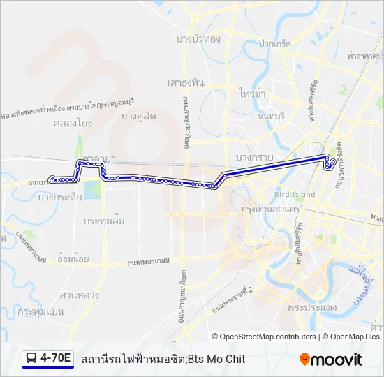 4-70E Bus Line Map