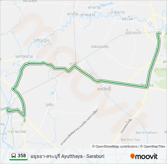 358 Bus Line Map