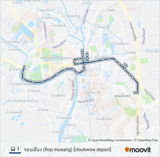 1 Bus Line Map