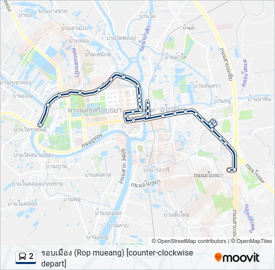 2 Bus Line Map