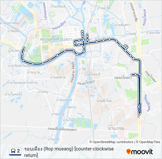 2 Bus Line Map